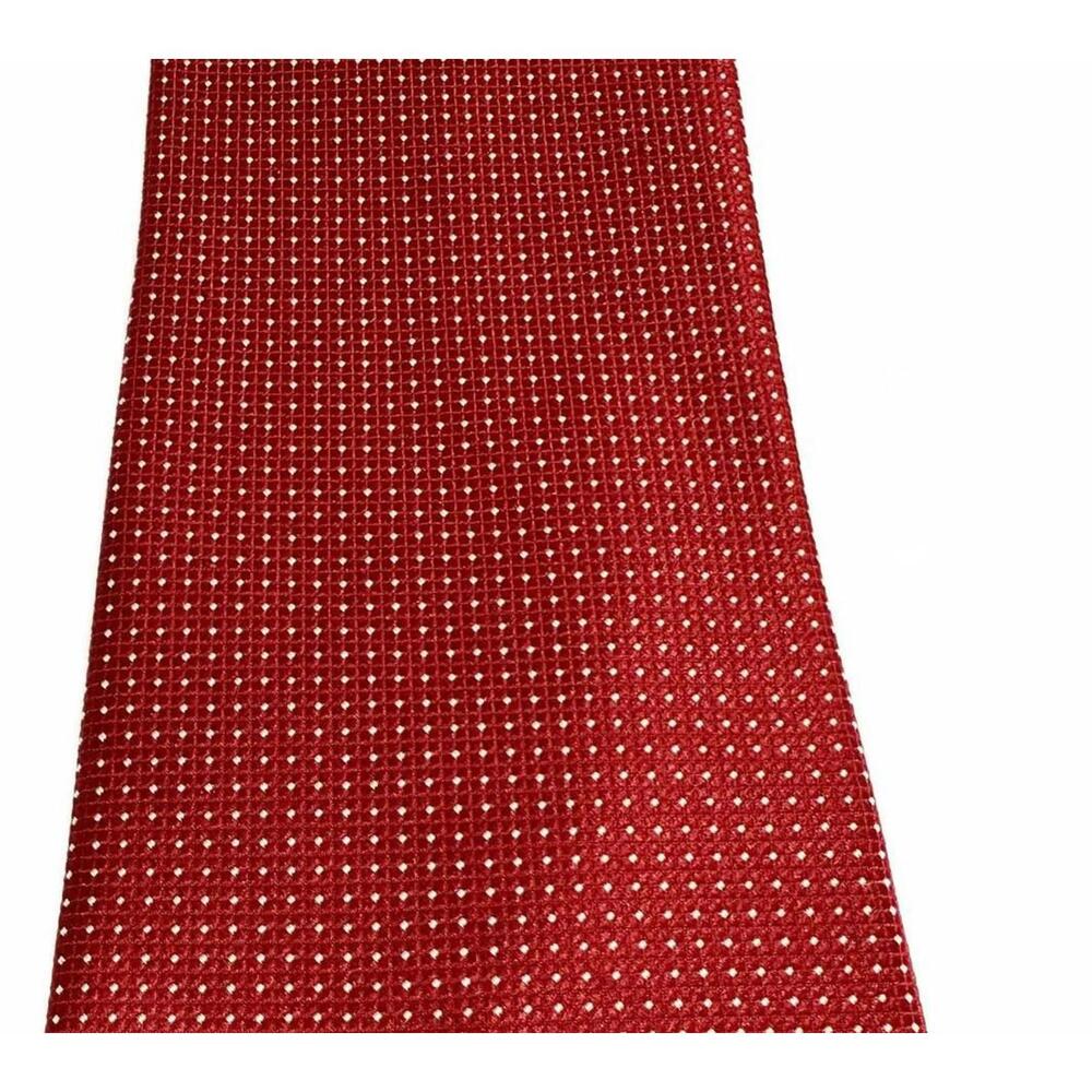 Neiman Marcus 100% Silk Men's Neck Tie Red with White Dot Pattern - Picture 5 of 8